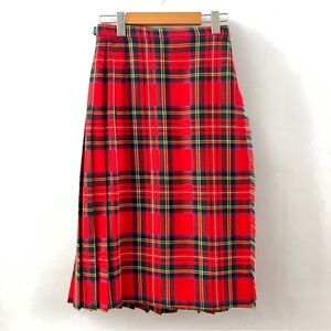 Women’s or Girls Kilt Royal Stewart Tartan Scotland Wool Pleated Wrap Skirt